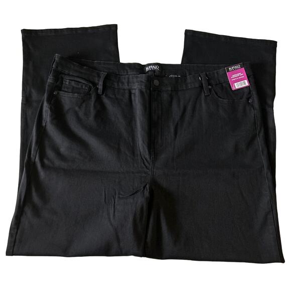 Buffalo David Bitton Womens Black Straight Leg Stretch Jeans Waist is 22 XXXL - Picture 3 of 7